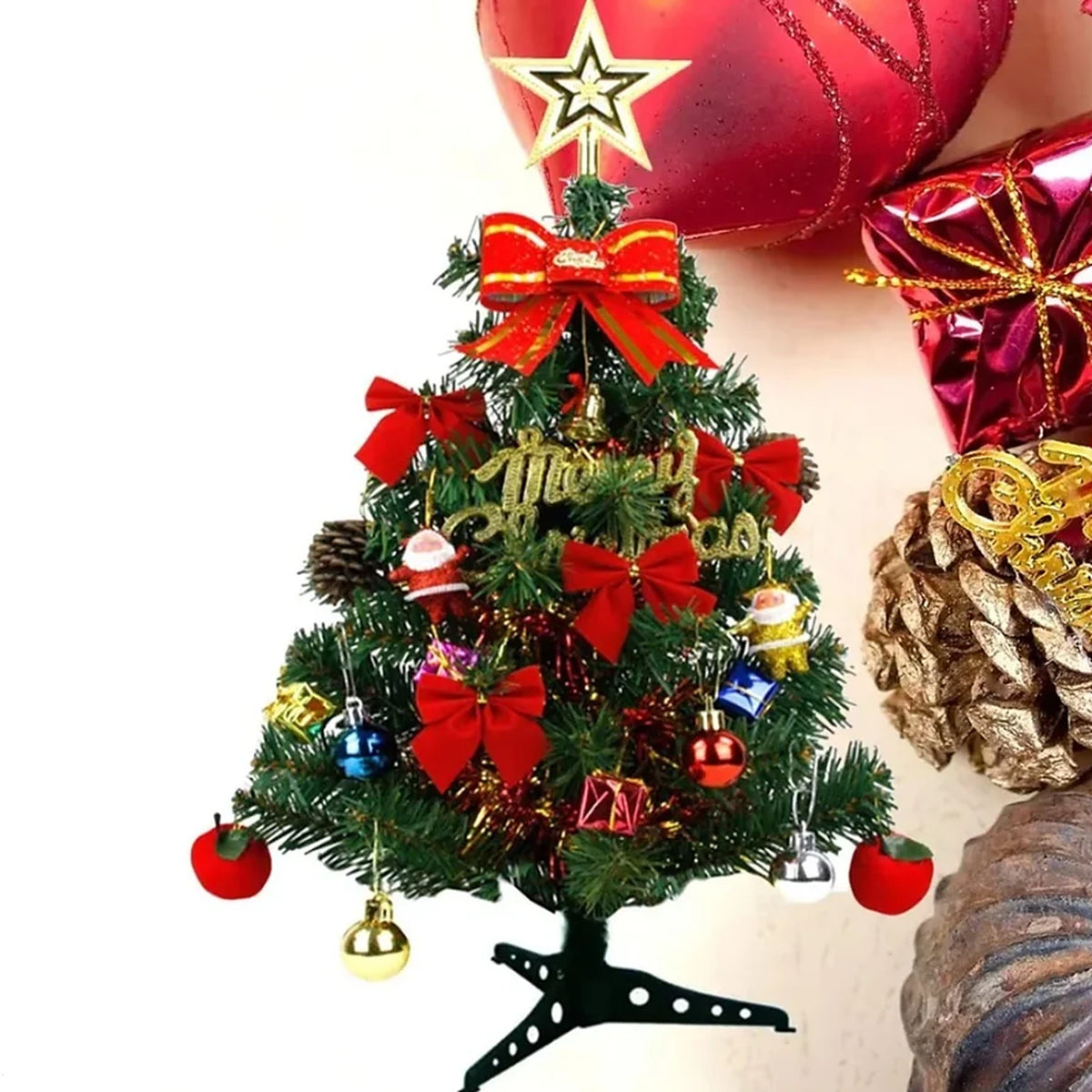 Mini Kerstboom – Versierd Tafelmodel van 30 of 45 cm met Optionele Verlichting (8)