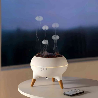 Flamora - Diffuseur d'arômes avec lumière flamme et fonction de brumisation