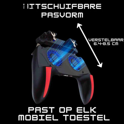 GameFlex H10 - Mobile Gaming Controller - FPS grip met koeling en oplaadfunctie