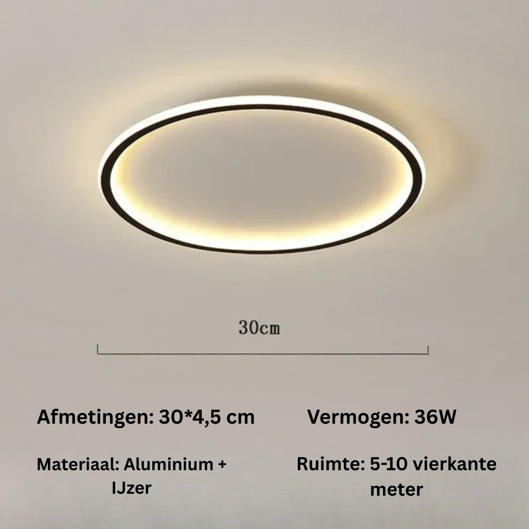 Plafondlamp - Scandinavische Ronde LED Lamp - Lumivane