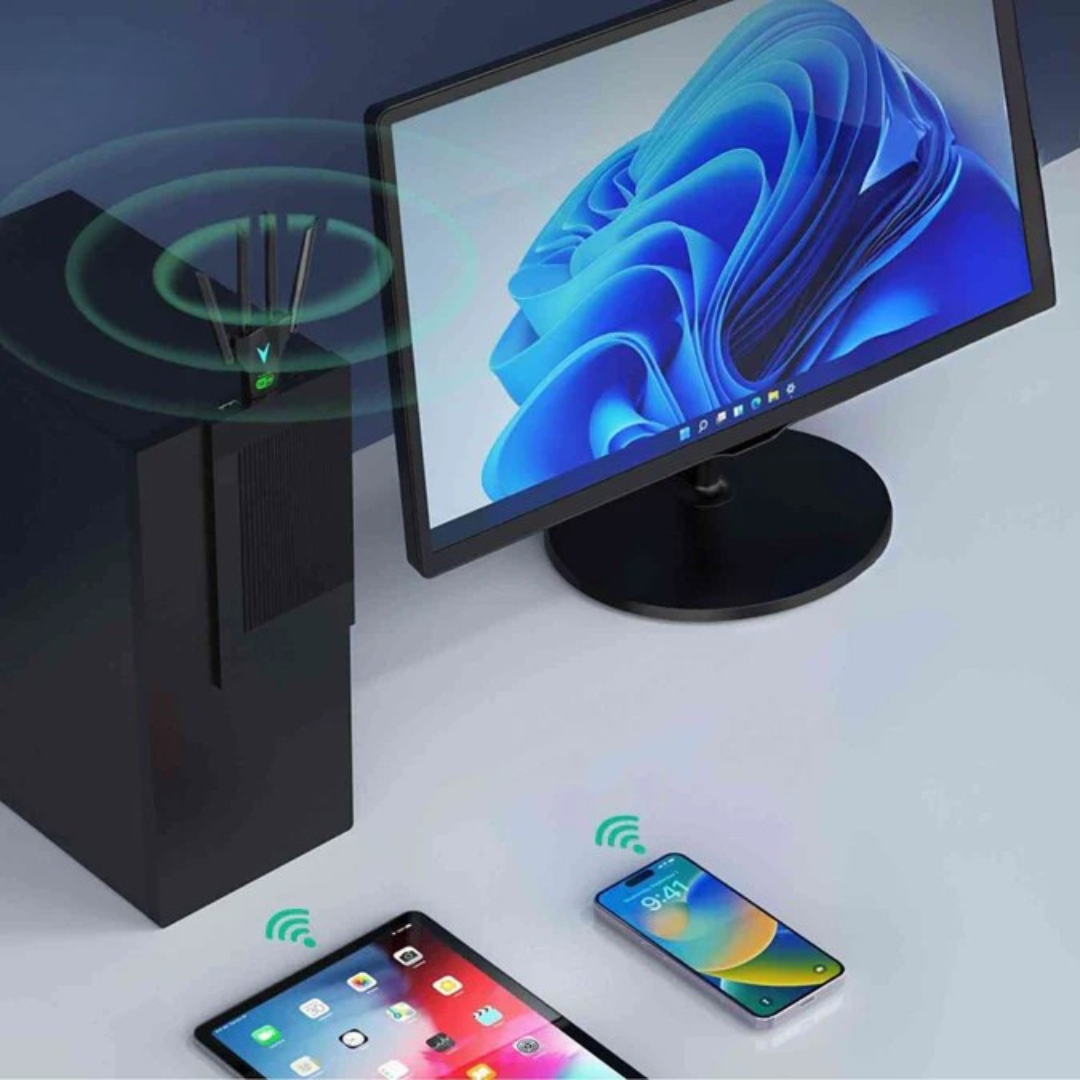 AeroLink - Adaptateur USB wifi bi-bande avec 4 antennes
