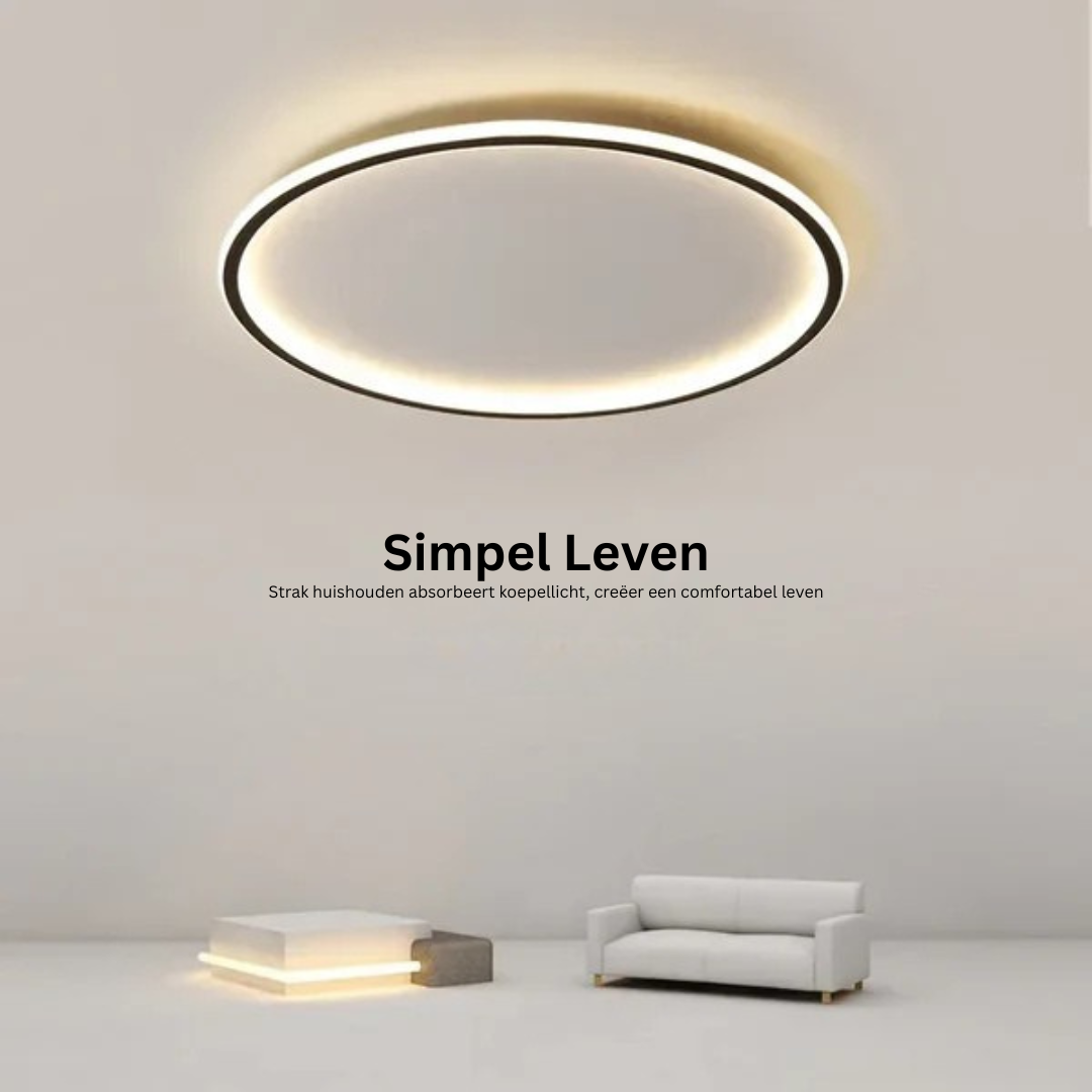 Plafondlamp - Scandinavische Ronde LED Lamp - Lumivane