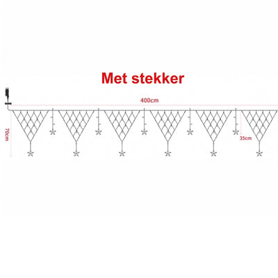 Netverlichting Buiten – 4 Meter LED-Net met Sterren en 8 Effecten (4)