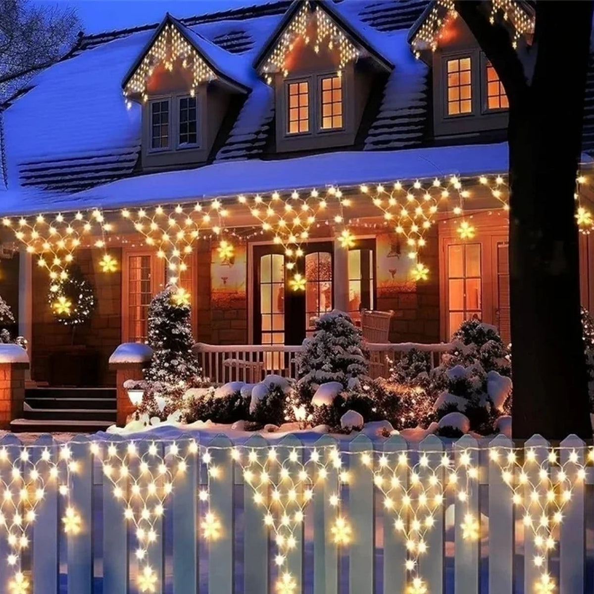 Netverlichting Buiten – 4 Meter LED-Net met Sterren en 8 Effecten (7)