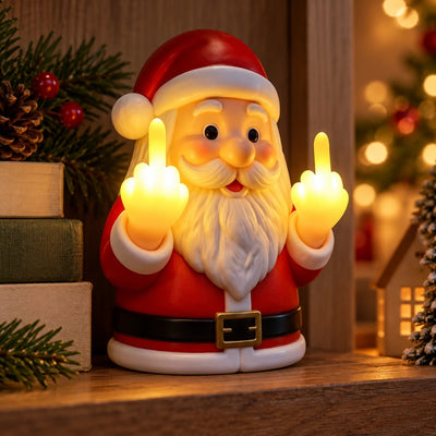 Ondeugende Kerstman Lamp in de woonkamer