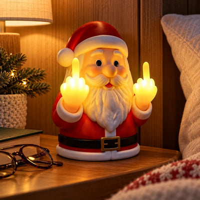 Ondeugende Kerstman Lamp op het nachtkastje