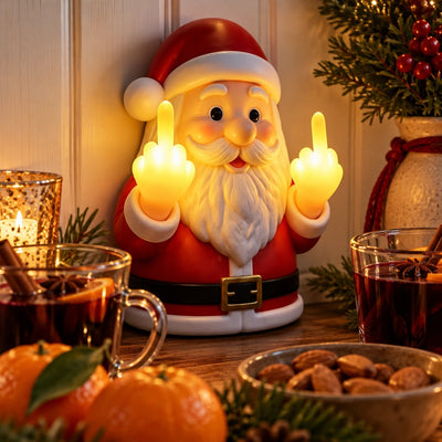 Ondeugende Kerstman Lamp bij de glühwein