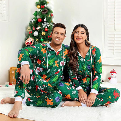 Onesie Volwassenen – Matching Kerstset voor Koppels met Rits (6)