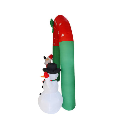 Opblaasbare Kerstboog 240 cm – met Kerstman en Sneeuwpop en LED (3)
