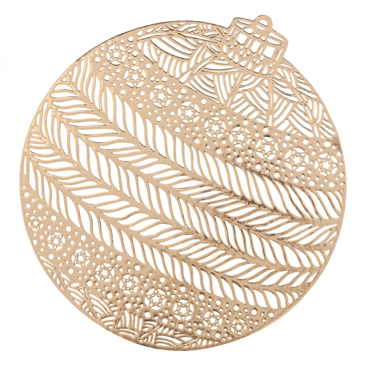 Placemat Kerst - Gouden Placemats in de Vorm van een Kerstbal