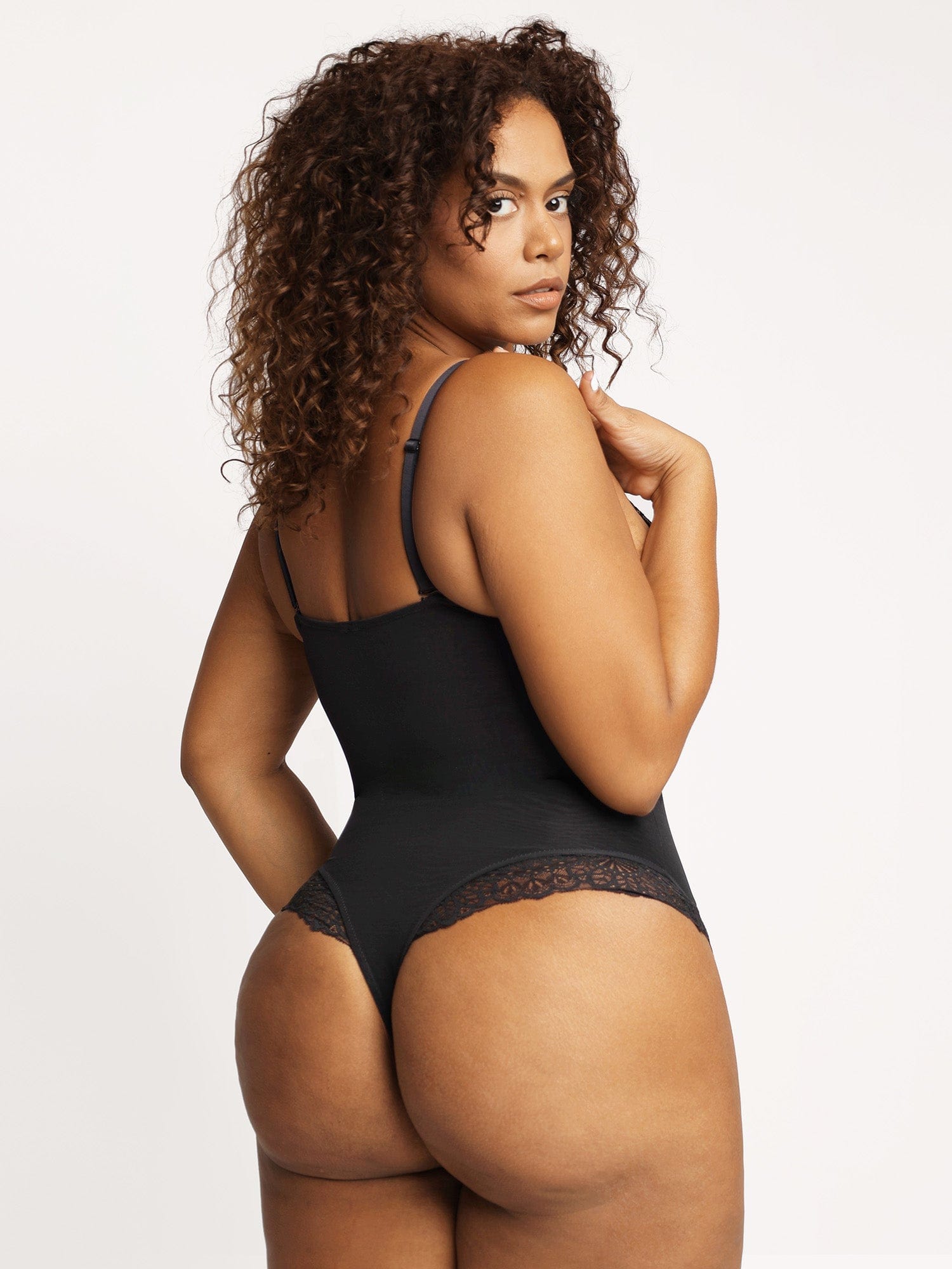 Sexy Kant Diepe-V Neck Bodysuits en Faux Leren Rok