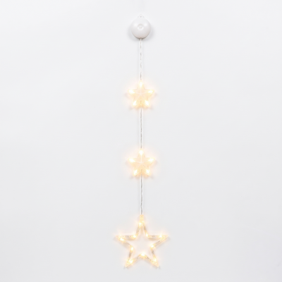 Raamverlichting Kerst - LED Raamdecoratie met Zuignap, Set van 3