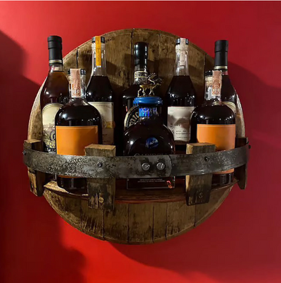 Wandplank voor Whiskyflessen