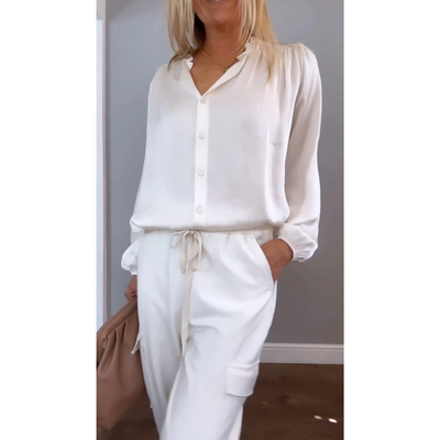 Silvera - Ensemble en Satin - Tenue Deux Pièces Élégante au Lustre Luxueux