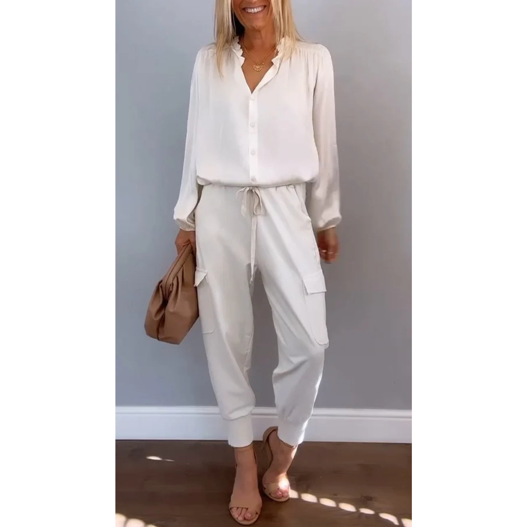 Silvera - Ensemble en Satin - Tenue Deux Pièces Élégante au Lustre Luxueux