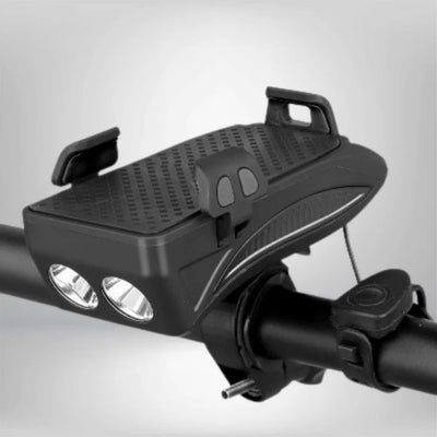 Support de téléphone - Gadget vélo 4-en-1 avec Powerbank & Lumière