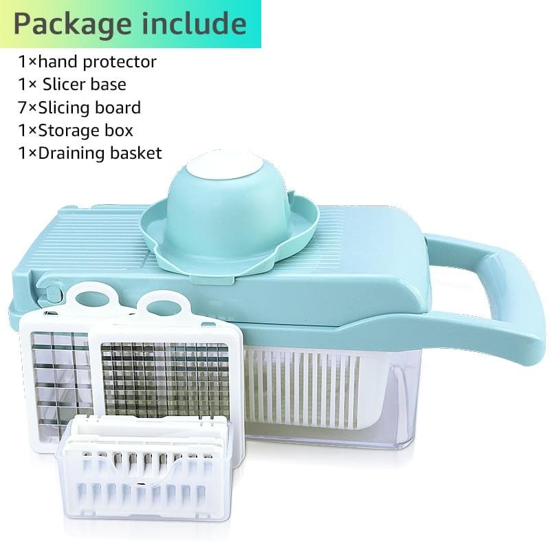 🌷 50% DE RÉDUCTION | Ensemble de 15 pièces coupe-légumes multifonctionnel – Coupe, Râpe et Hache super rapidement et sans effort | Sûr et lavable au lave-vaisselle