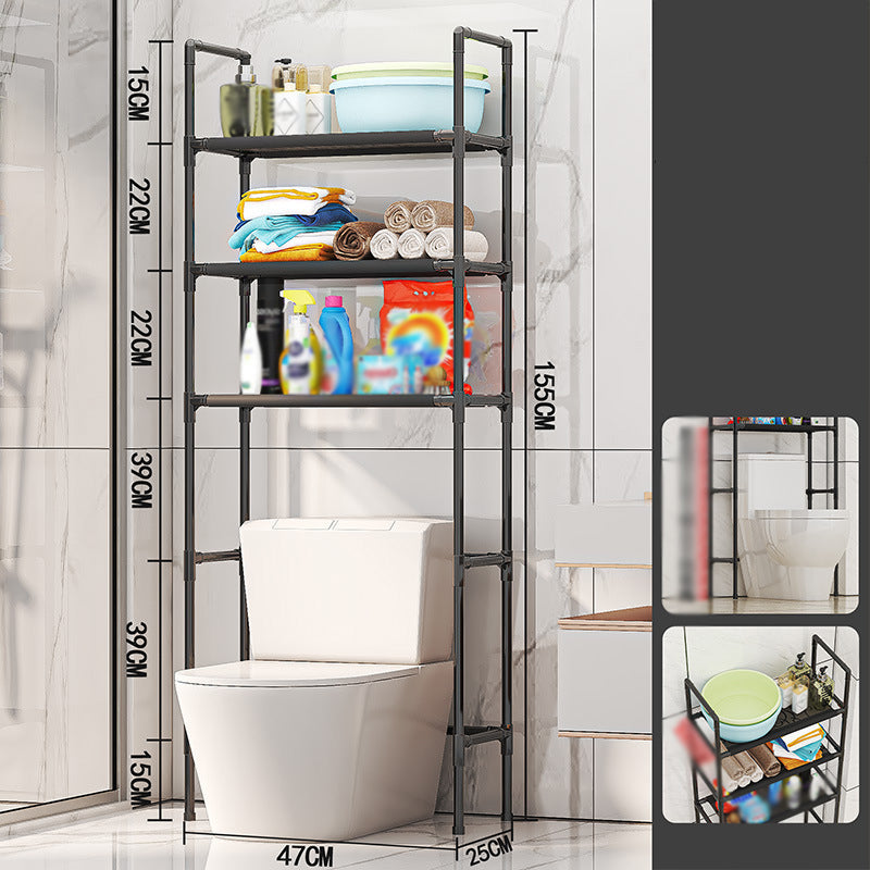 Étagère de rangement pour salle de bain et buanderie – sans perçage