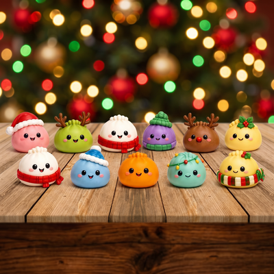 Squishy Adventskalender – 24 Zachte Knijpfiguurtjes om af te Tellen naar Kerst (3)