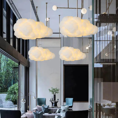 Suspension - Luminaire Moderne Blanc avec Double Abat-jour