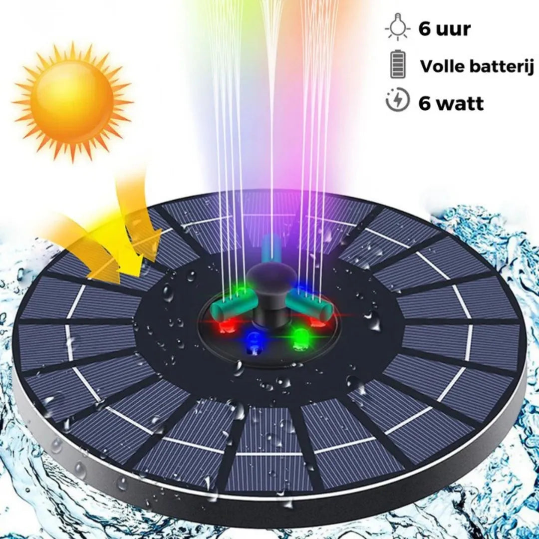 Zonne Energie Fontein - Solar tuinfontein met waterstraal | AquaBloom