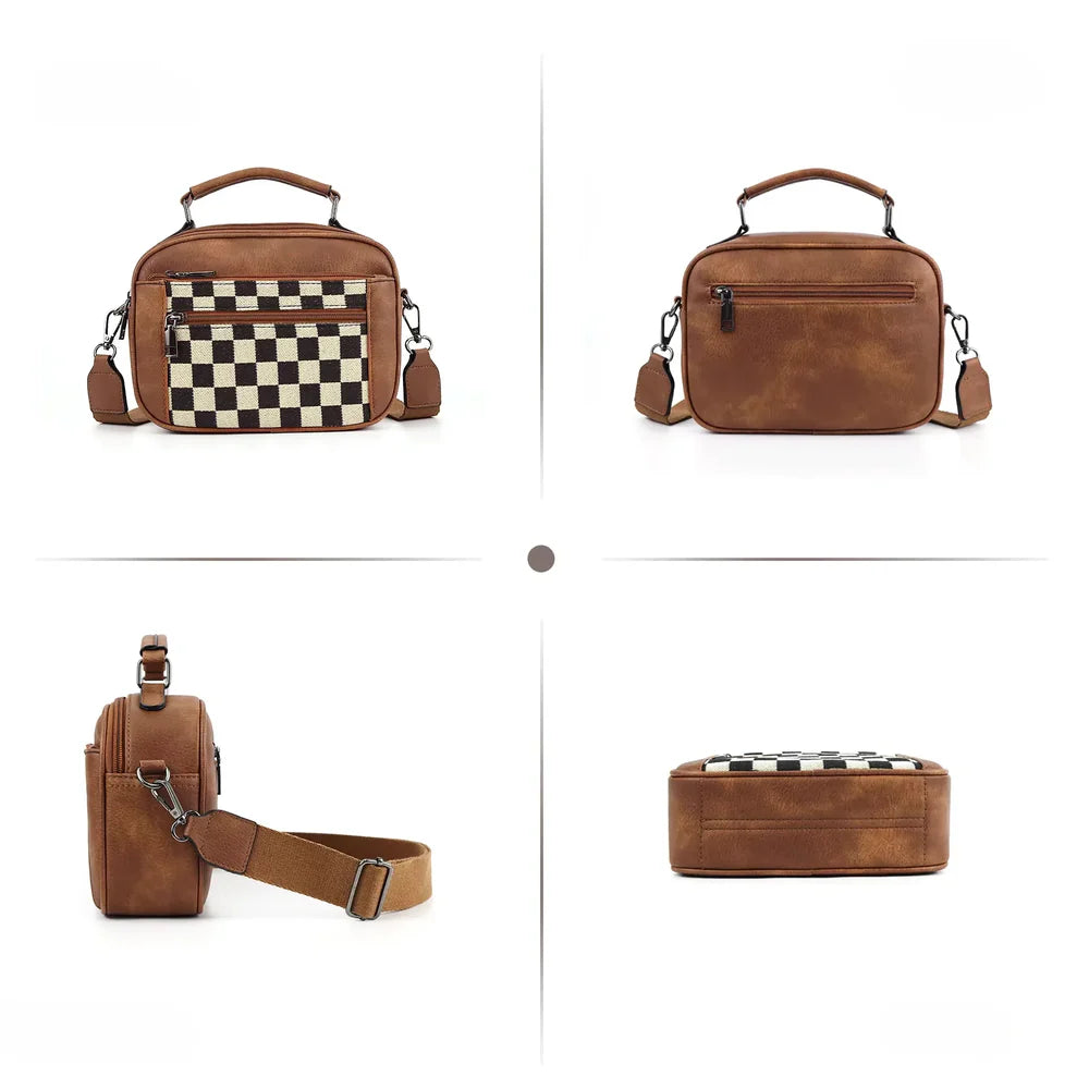 Sac à main Elunique - Sac échiquier compact