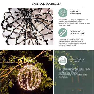 Lichtbol – Creëer magische kerstsfeer, het hele jaar door