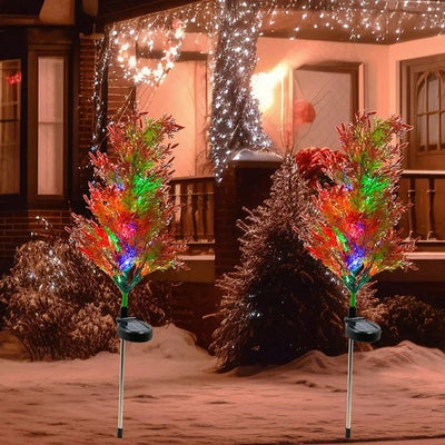 Verlichte Kerstboom Buiten – Solar Cipres Tuinlamp met 8 LED's, 74 cm (2)