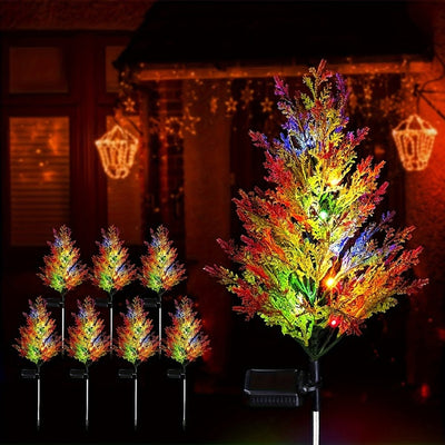 Verlichte Kerstboom Buiten – Solar Cipres Tuinlamp met 8 LED's, 74 cm (7)