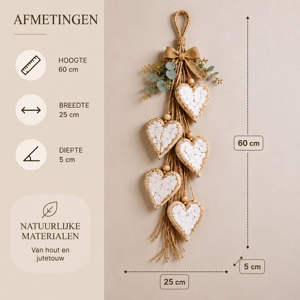Wanddecoratie – Rustieke Houten Harten met Warme LED-Verlichting (7)