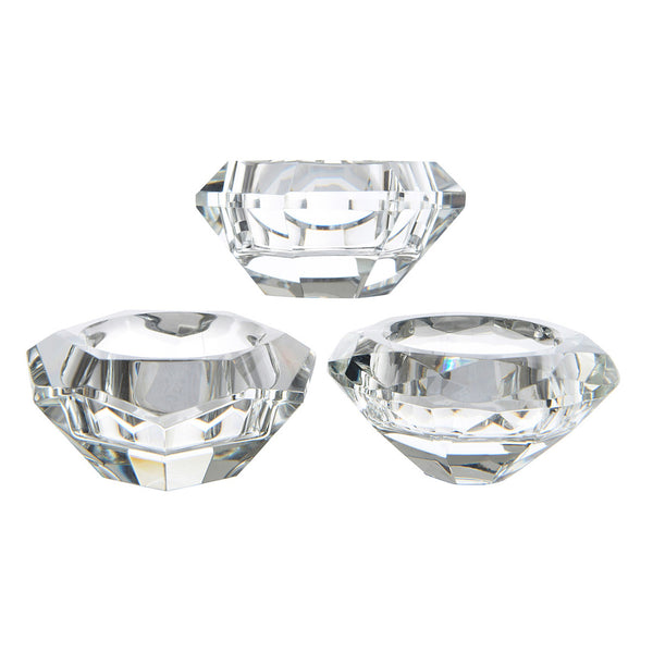 Teelichthalter aus Glas - Set mit 12 Kristall-Teelichthaltern
