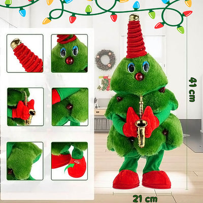 Zingende Kerstboom – Dansende Pluche Knuffel met LED en 8 Liedjes (4)