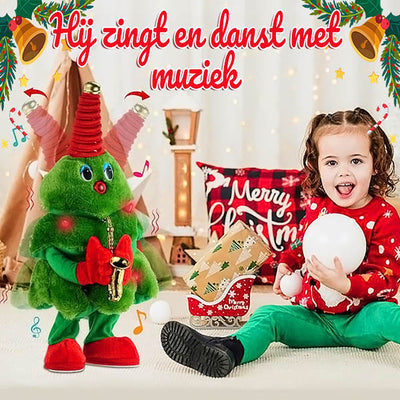 Zingende Kerstboom – Dansende Pluche Knuffel met LED en 8 Liedjes (5)