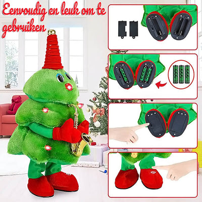 Zingende Kerstboom – Dansende Pluche Knuffel met LED en 8 Liedjes (6)